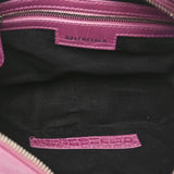 Balenciaga Metallic Extra Supple Calfskin Crystal Crocodile Embossed Small Le Cagole Shoulder Bag – Pink ladies