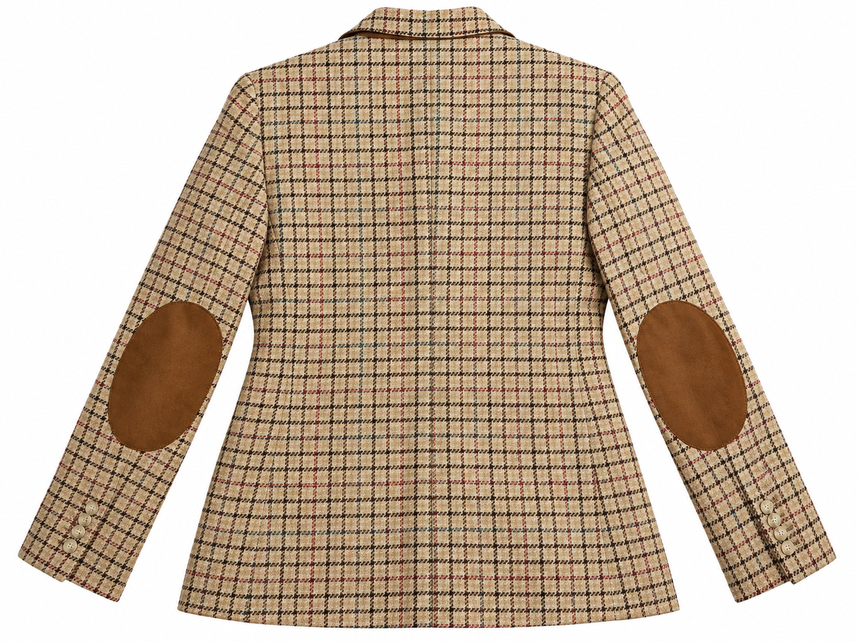 Polo Ralph Lauren Linen & Silk Checked Blazer – Size US 8 ladies