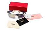Fendi Pink Acetate FF 0382/S Mirror Shield Sunglasses ladies