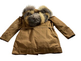 ERMANNO SCERVINO Brown Fur Parka Down Feathers Jacket Size 38 XS ladies