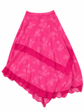Zadig & Voltaire Juliet Paisley Print Asymmetric Skirt Pink – Size 38 ladies