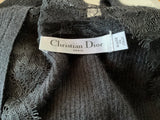 CHRISTIAN DIOR Black Cashmere Knit Lace Trim Jumper Sweater Pullover Size XS ladies