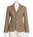 Polo Ralph Lauren Linen & Silk Checked Blazer – Size US 8 ladies