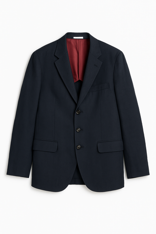 Brunello Cucinelli navy blue linen & silk suit blazer size 48 men