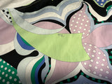Emilio Pucci Multicolour Printed Ruffle-Hem Cotton T-Shirt – Size S ladies