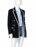 Valentino Black Tweed Jacket with Contrast Trim ladies