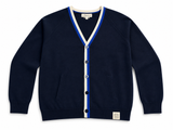 Bonpoint Navy Blue V-Neck Knit Cardigan – 8 Years children