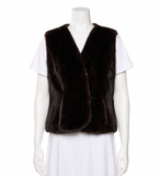 Custom-Made Brown Mink Fur Vest ladies