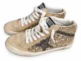 Golden Goose Midstar Gold Glitter & Suede Trainers – EU 36 ladies