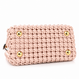 Fendi Nappa Woven Mini Peekaboo Iconic Satchel – Rosa Confetto Bag Handbag ladies
