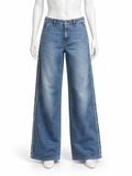 Cambio Wide-Leg Blue Denim Jeans – Italian Fabric ladies