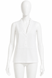 ME+EM White Ruffle-Neck Sleeveless Top – UK 10 ladies