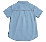 Quiksilver Boys’ Short-Sleeve Denim Shirt – Size XS / Age 8 years children