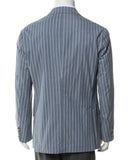 Brunello Cucinelli single-breasted striped blazer jacket size 48 men