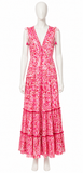 Poupette St Barth Ivy Floral Print Maxi Dress – Clay Red – XS ladies