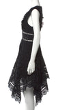 ZIMMERMANN BLACK DIVINITY WHEEL DAY BRODERIE DRESS SIZE 1 S SMALL