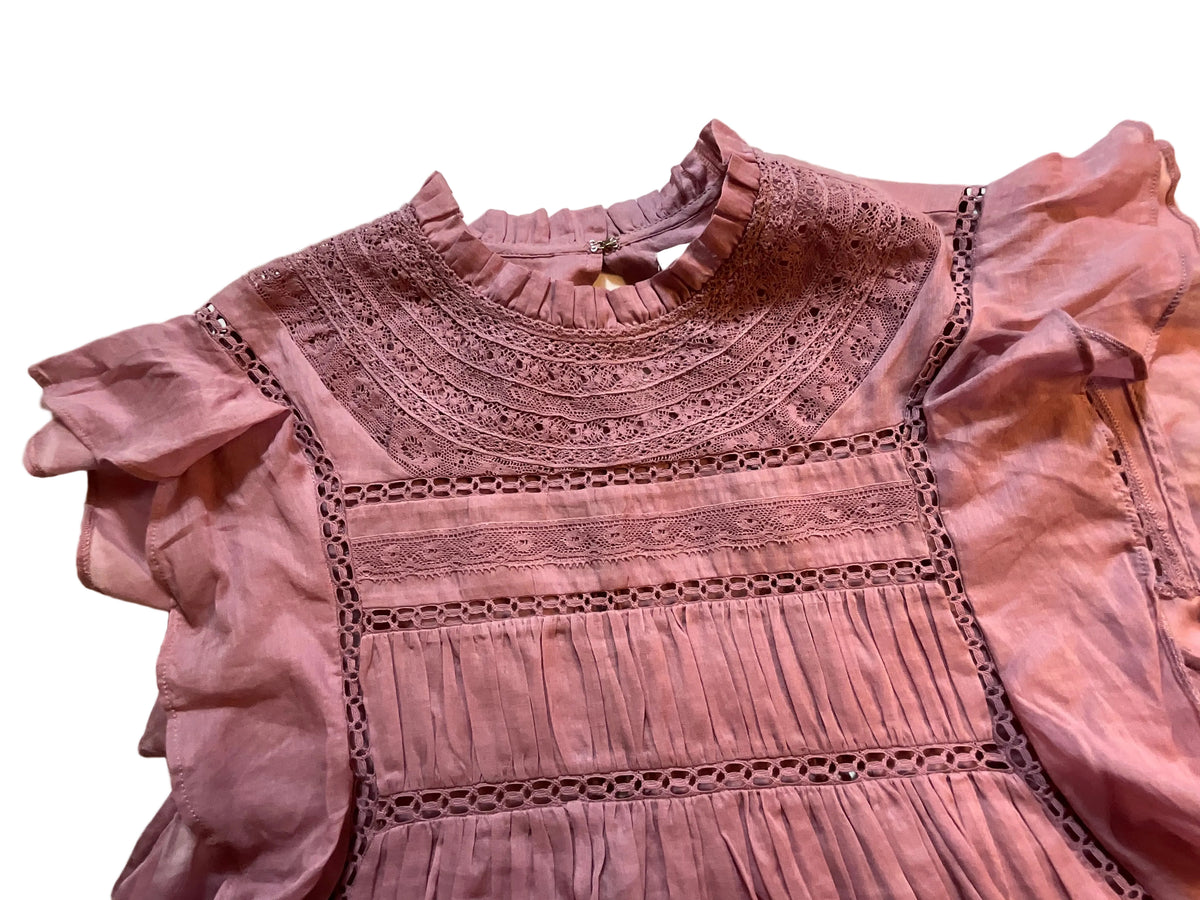 Étoile Isabel Marant Vivia Blouse in Cotton Purple Size F 40 ladies