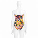 ERES Goyave Strapless Floral One-Piece Swimsuit