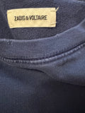 Zadig & Voltaire Upper Bis Ohtake Sweatshirt Blue Embroidered Appliques ladies