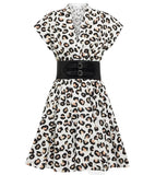 Alaïa Leopard Print Mini Dress with Signature Belt – FR 38