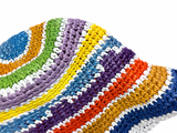 MISSONI Rainbow Printed Crochet Bucket Hat Ladies