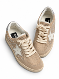 Golden Goose Ball Star Suede Swarovski Crystal & Pearl Trainers – Size 39 ladies