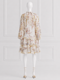 Zimmermann Jude Silk Frill Billow A-Line Mini Dress – Floral Print ladies