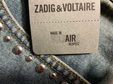 Zadig & Voltaire Eclip Denim Eco Studs Light Blue Bootcut Jeans – Size 29 ladies