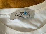 VALENTINO Garavani White Cotton Butterfly Embroidered T-Shirt Size S Small ladies