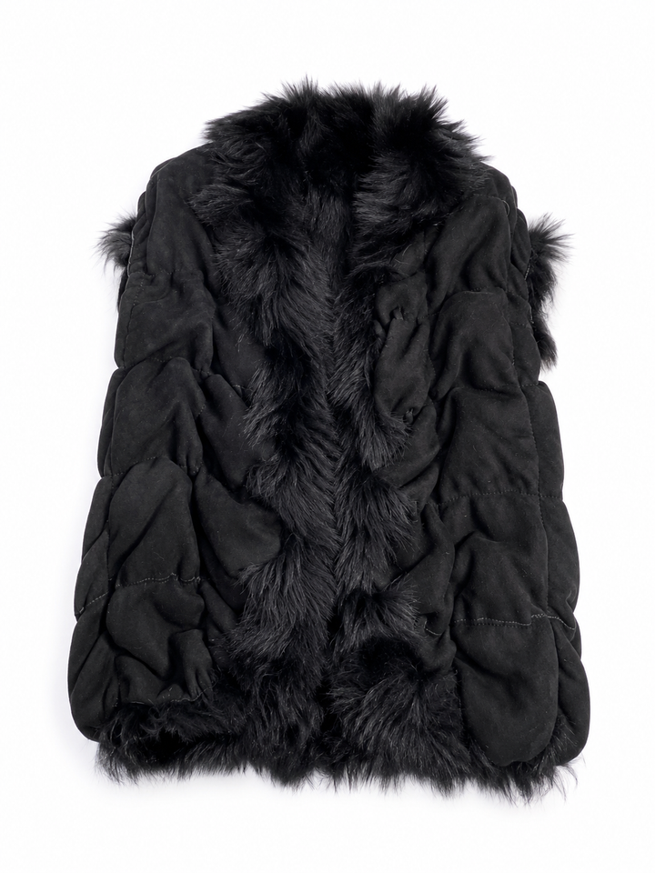 Joseph Black Lambskin Shearling Vest – Size 38 ladies