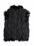 Joseph Black Lambskin Shearling Vest – Size 38 ladies