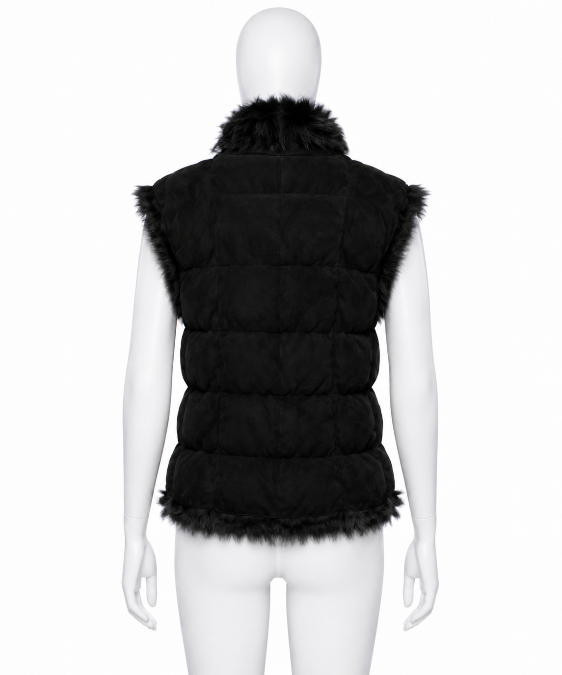 Joseph Black Lambskin Shearling Vest – Size 38 ladies