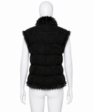 Joseph Black Lambskin Shearling Vest – Size 38 ladies