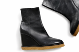 Celine Leather Mid-Calf Boots Size 38 US 8 UK 5 ladies