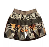 Diane von Furstenberg Meggy Patchwork Mixed-Media Skirt US 0 UK 4 XXS XS ladies