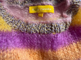 Rose Carmine Handmade Striped Mohair Pullover – Size 1 ladies
