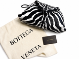 Bottega Veneta Nappa BV Trine Clutch Zebra Black White Lambskin Leather ladies