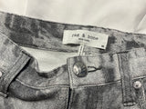 Rag & Bone Miramar High-Rise Wide-Leg Cotton Terry Jeans – Size 28 ladies