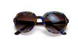 ETRO ET646S Womens Plastic Sunglass 607 Red Blue Paisley ladies