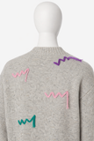 Mira Mikati Extra Fine Merino Wool Embroidered Pullover Sweater Jumper Size EU 38 ladies