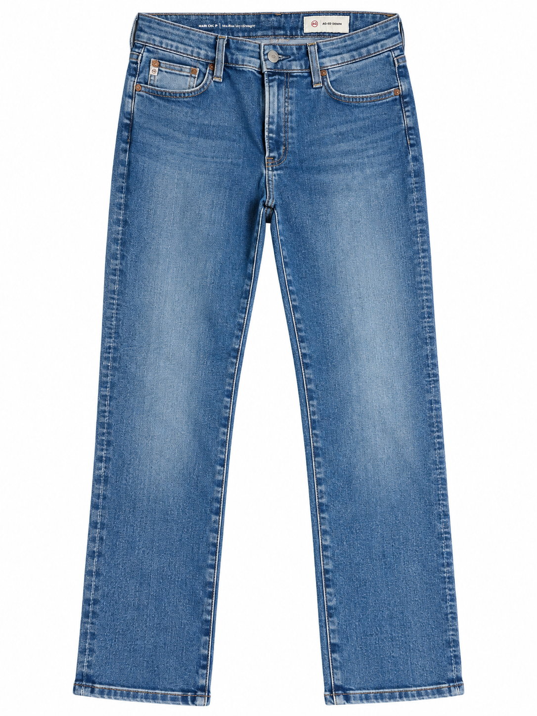 AG Adriano Goldschmied Mari Mid-Rise Crop Slim Straight Jeans ladies