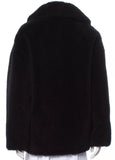 Yves Salomon Meteo Teddy Bear Jacket/coat In Black Wool Size M Medium ladies