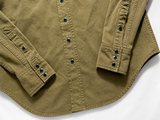 Saint Laurent Distressed Classic Stonewashed Denim Western Shirt – Khaki – Medium men