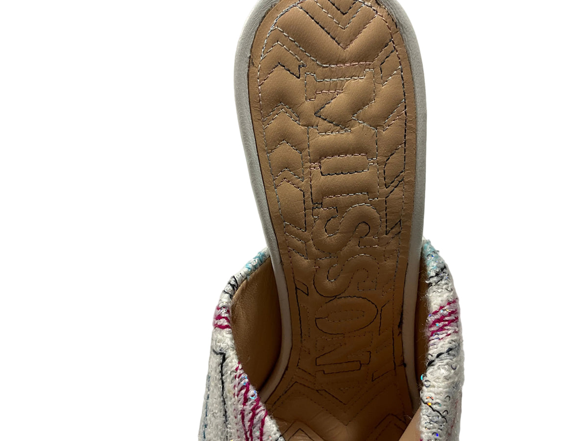 Missoni Sequined crochet-knit mules size 38 ladies