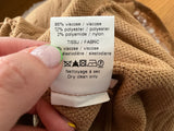 AZZEDINE ALAÏA ALAIA Brown Raffia Flower Knit MINI DRESS F 36 UK 8 US 4 ladies