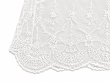 Lace Caftan Mini Dress - Beach Cover Up - Sheer Kaftan - White One size ladies