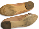 Salvatore Ferragamo Varina bow-embellished patent-leather ballet flats Size 8 1/2 38.5 ladies