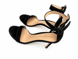 Gianvito Rossi Portofino 85 Black Suede Sandals – Size EU 38 ladies
