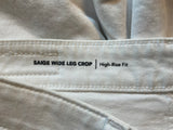 AG Jeans by Adriano Goldschmied Saige Wide Leg Crop High-Rise Jeans Size 27 ladies