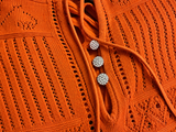 Zadig & Voltaire Memphisia Co Bandana Knit Dress – Tangerine Orange – Size M ladies